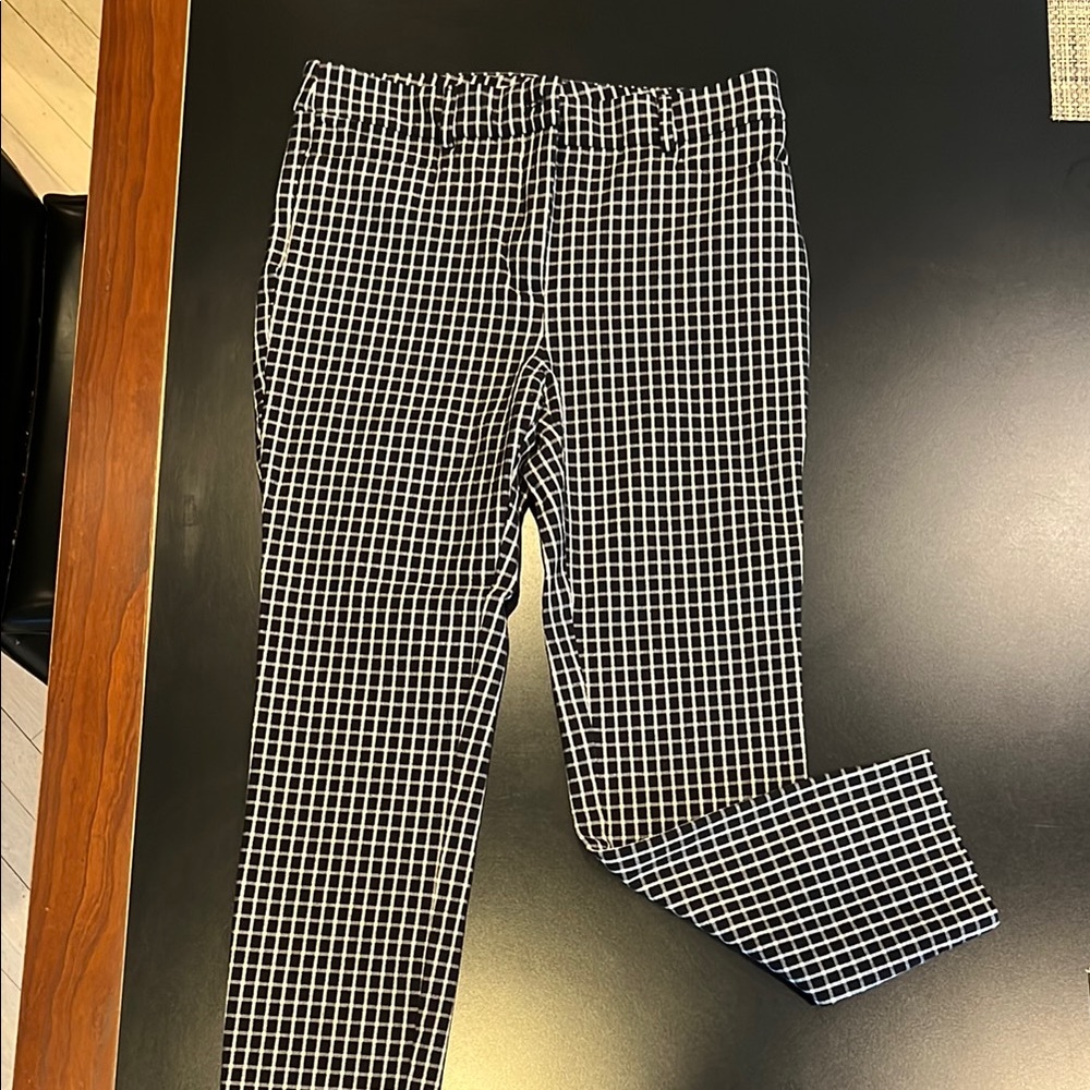 Black and White Checkered LOFT pants